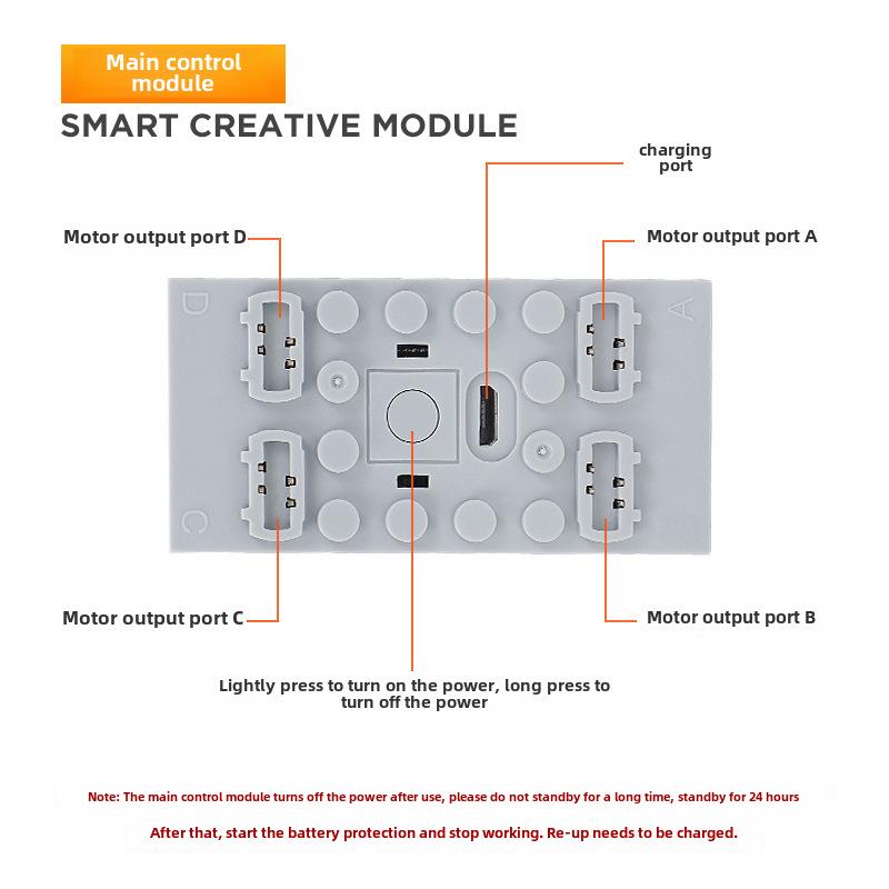 Совместимый с Lego 8-канальный мобильный комплект дистанционного управления с литиевой батареей для MOC, Plug-In и технологией PF