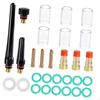 29 Pieces TIG Torch Accessories Kit for WP-17/18/26 #10 Glass Cup with 3 Back Replacement