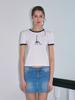 LILY HEIZE Luca Binding Short Sleeve T-Shirt_Navy