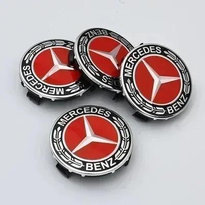 2026 Hot 4PCS 75mm Metal Emblem Car Wheel Center Hub Cap Cover Badge For Mercedes Benz AMG GLK GLE GLC W203 W206 W220 W205 W211 W212 W201 DL1 QQ54