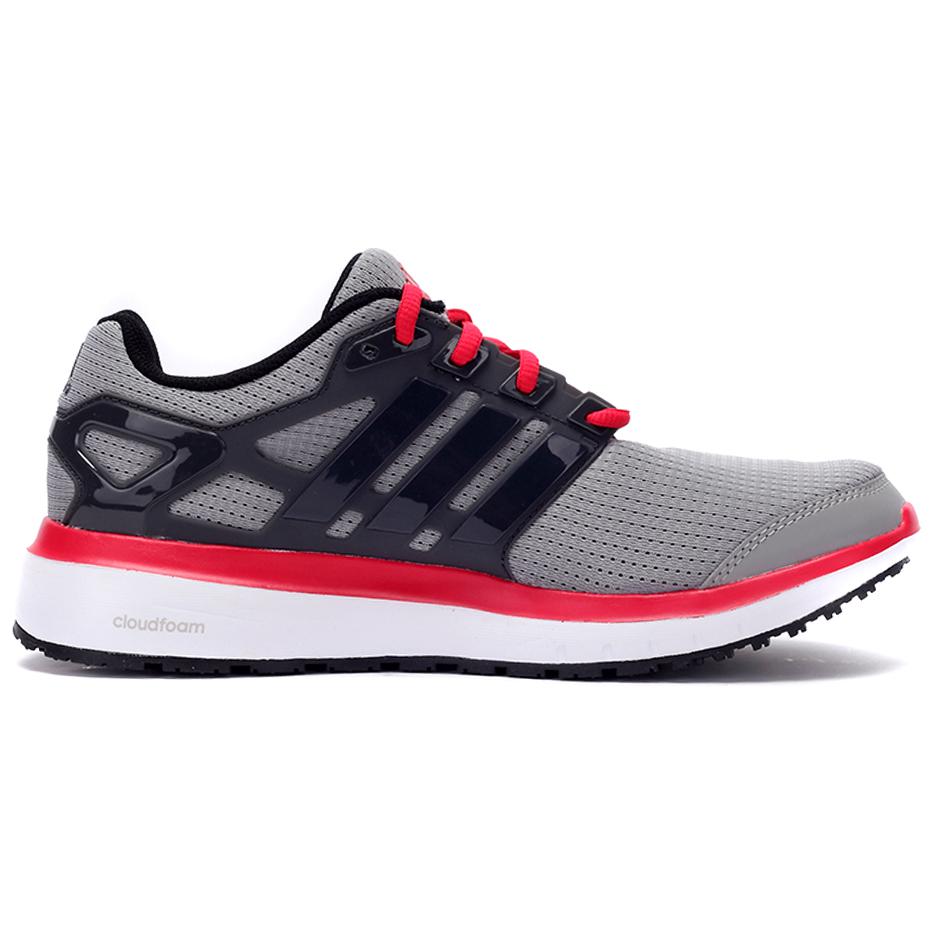 adidas Energy Cloud Скользкие Устойчивые к истиранию Низкие Беговые Кроссовки Мужские Серый Черный Красный BB4113