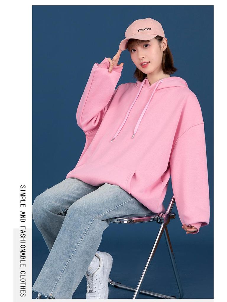 Customized 450G Silver Fox Fleece Hoodie - Student Class Uniform Sweatshirt with Custom Text, Image, or Logo for Team Events and Meetings