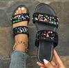 Trendy Colorful Slides for Women 2024 New Classic Design Sandals Italian Style Lady Shoes Low Heel Summer Mules Comfy Sandals
