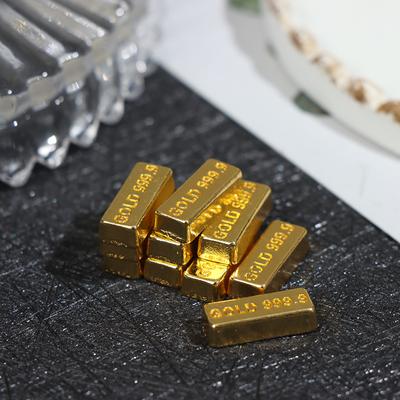 10 шт./компл. 1:12 кукольных миниатюрных золотых слитков, монет, модель кукольного домика, игрушки для декора