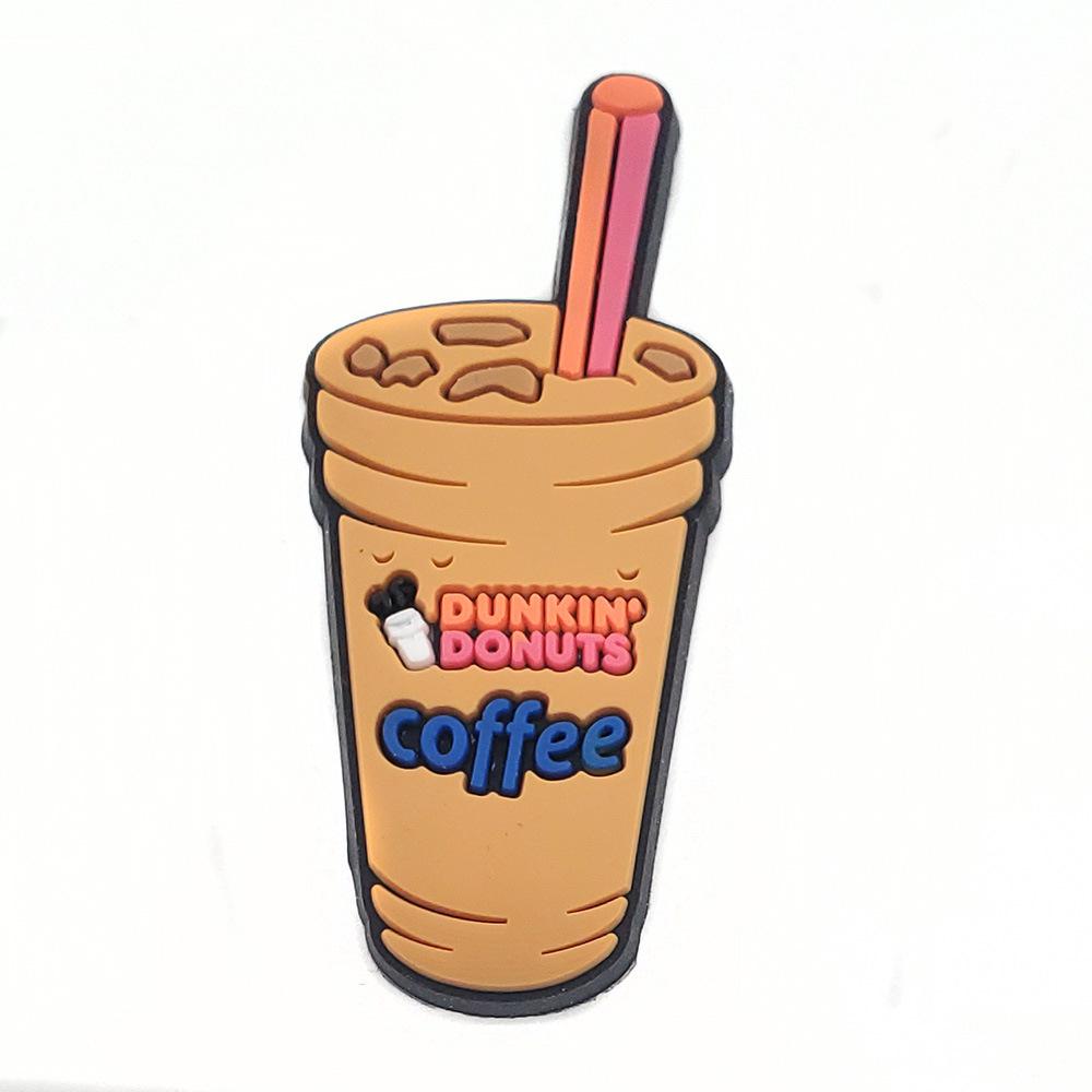 Брелоки из мягкого ПВХ с логотипом Dunkin' Donuts — аксессуары для сабо и украшения для садовой обуви.