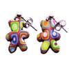 Les Trésors De Lily [R6430] - Handmade 'Colombine & Harlequin' Multi-colored Earrings (teddy) - 17x13mm