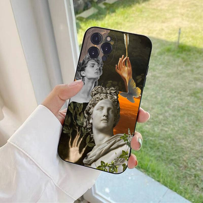 Чехол для телефона Art Aesthetics David Statue Famous Paintings для iPhone 13 Pro MAX 14 11 12 Mini X XS XR 6 7 8 Plus SE 2020 Soft TPU