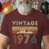 1976 Vintage 50th Birthday TShirt Gift for Him Classic Retro TShirt Men Birthday Party Gift Tees Graphic Print Clothes