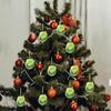 12Pcs/Box Christmas Ball Ornaments with Fuzzy Hair Shatterproof Xmas Tree Decoration Holiday Hanging Pendants