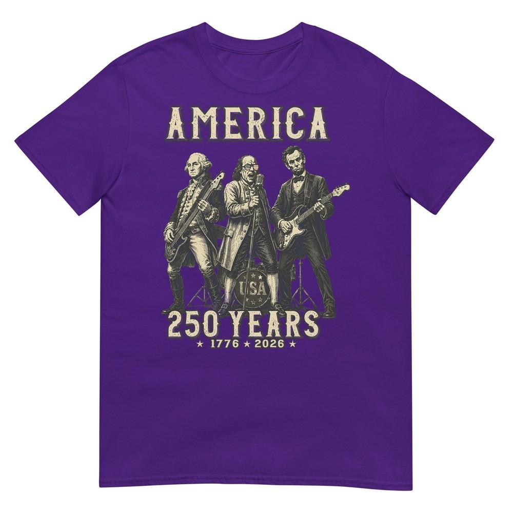 Футболка с надписью Franklin's Founding Fathers Band 250 Years USA