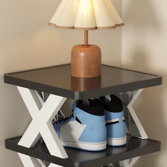 Folding Shoe Rack Storage Organizer Strong Load-bearing Simple Installation Collapsible Multi-Layer Shoes Shelf