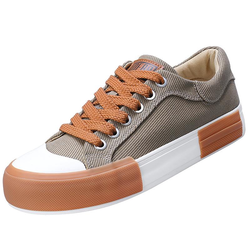 Мужские парусиновые туфли повседневные на шнуровке кроссовки летняя мода дышащие вулканизированные туфли резиновые балетки уличные осенние повседневные мужские туфли