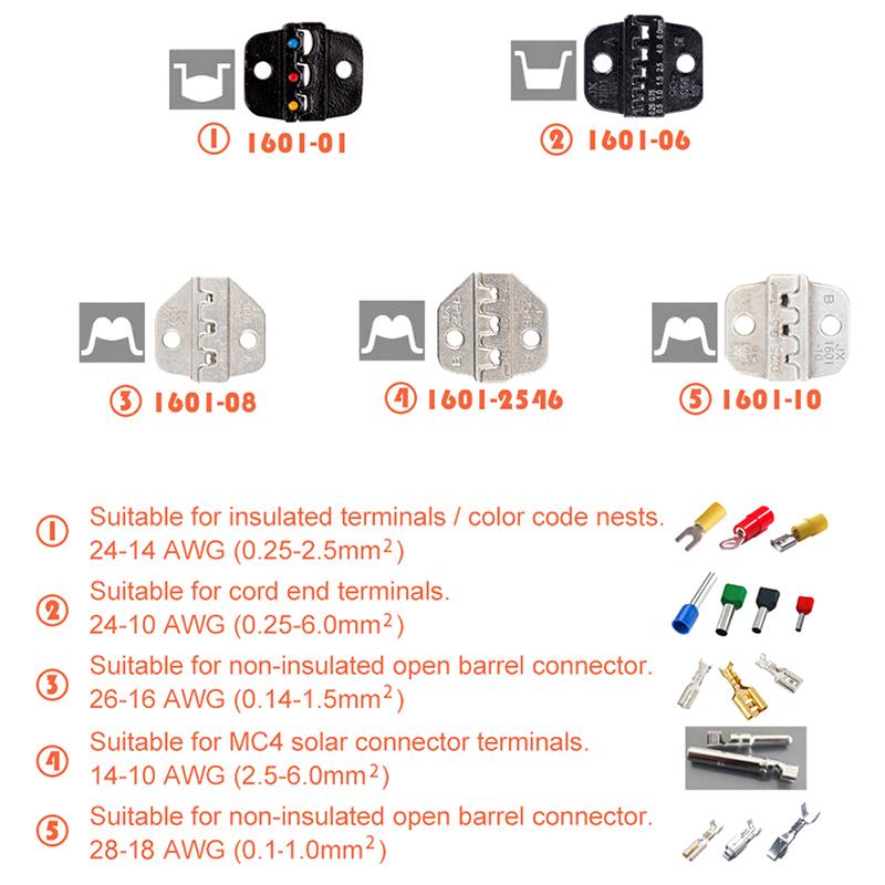 Interchangeable Dies For Ratchet Crimping Pliers Wire Stripper Mold Pliers Tool