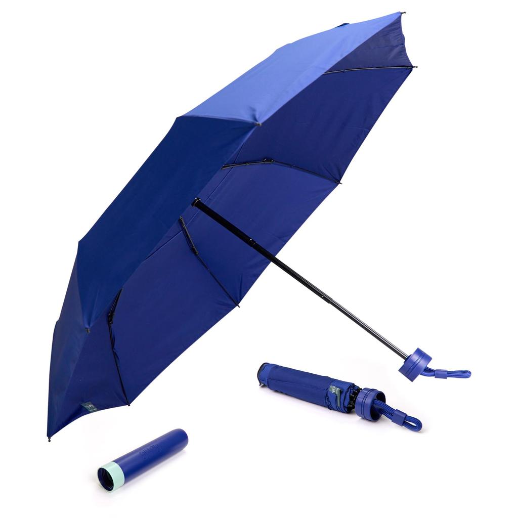 Gilley Folding Waterproof and Stays Dry Umbrella, UK, Case, Windproof, (Blue/Cyan)