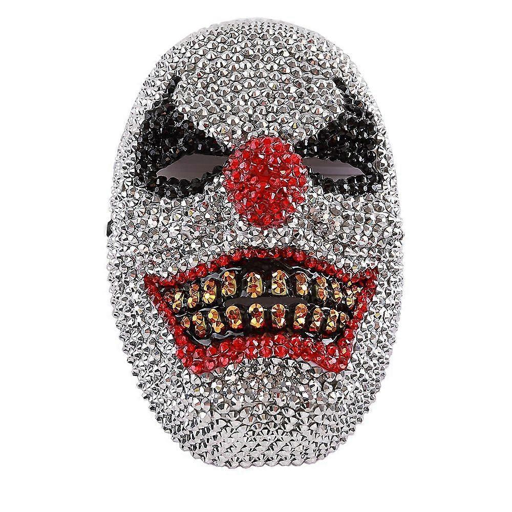 Diamond-encrusted skull mask, coloured diamond mask, masquerade ball, Halloween party