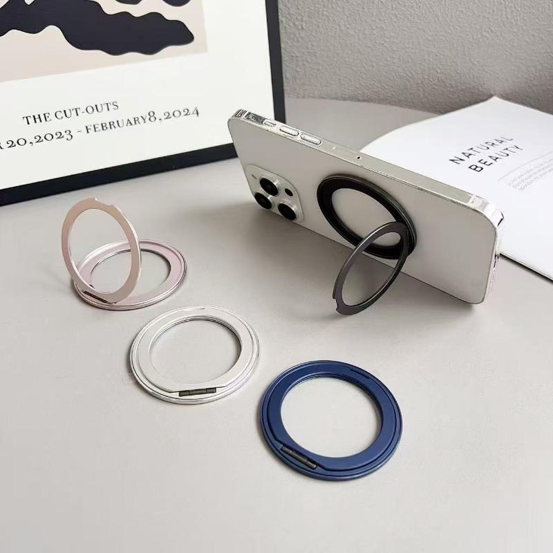 Full Metal 360 Degree Rotating Adhesive Car Phone Ring Holder Stand