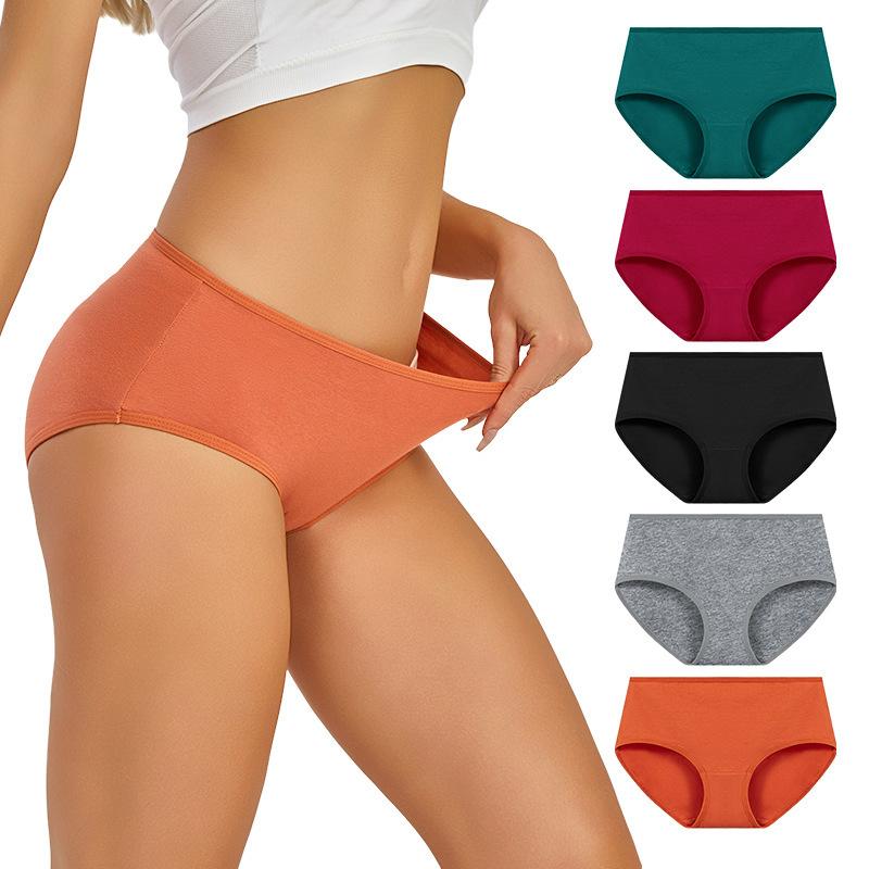 Low-Middle Waist Women's Panties, High Elasticity Women Underwear, Comfortable Cotton Crotch #JS830