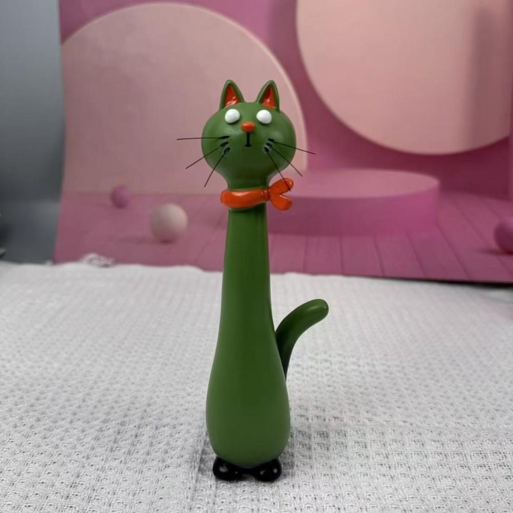Handcrafted Cat Shaped Flower Planter Cartoon Resin Cat Flower Holder Living Room