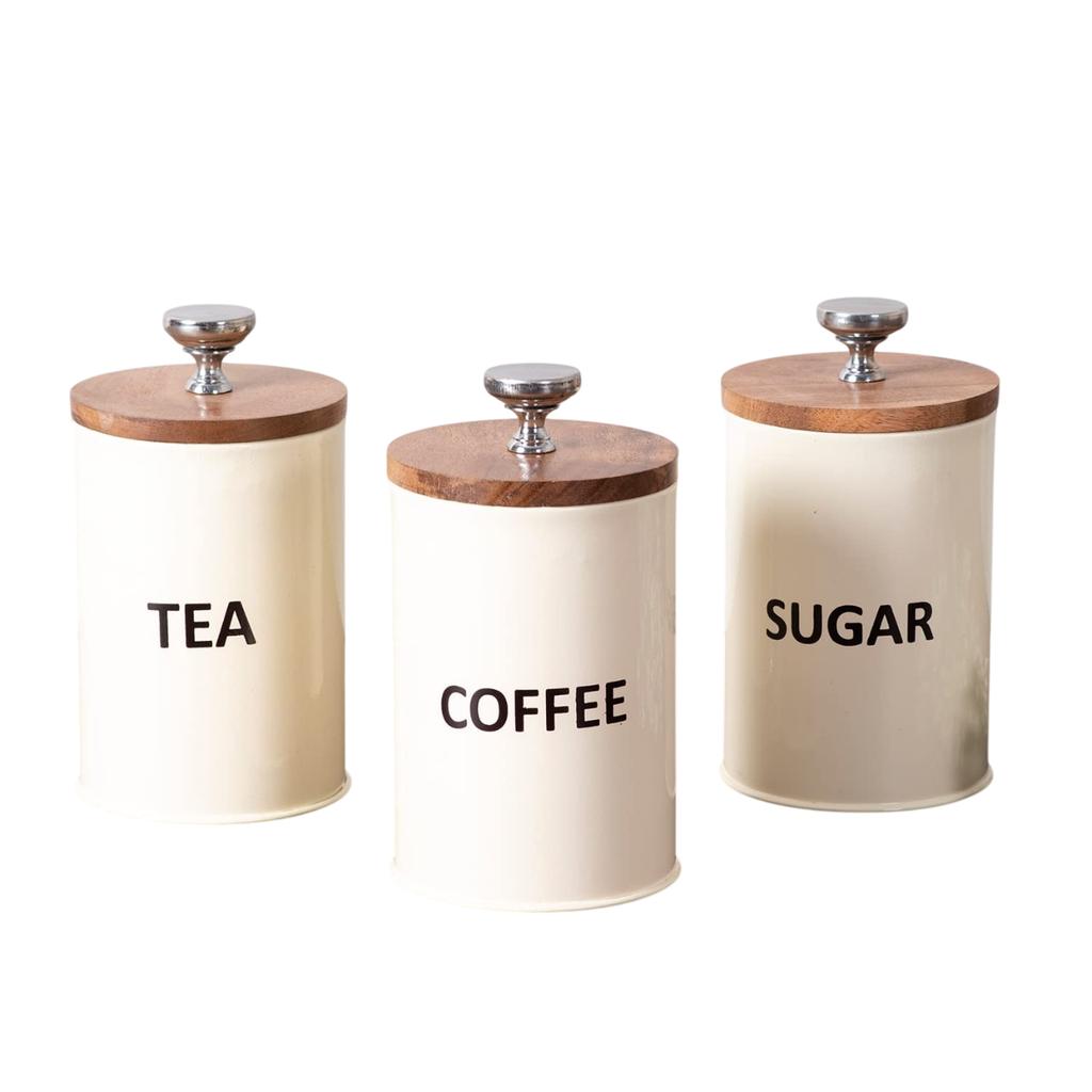 Набор контейнеров (3 шт, 1100 мл), Tea Coffee Sugar Containers Set of 3, Nestroots