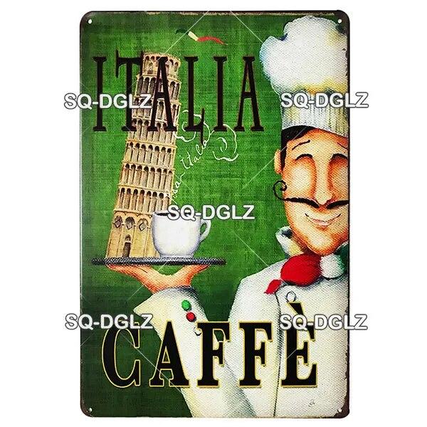 [SQ-DGLZ]COFFEE Menu Metal Sign Vintage Plaque Plate Decor For Pub Bar Wall Decor Break Coffee Tin Signs Retro Cafe Poster