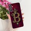 Для Samsung M55 Прозрачный Чехол Роскошная Корона Мода Буквы A-Z 2D Плоский Узор Мягкий Чехол для Телефона Для Samsung Galaxy M55 M556B Чехол