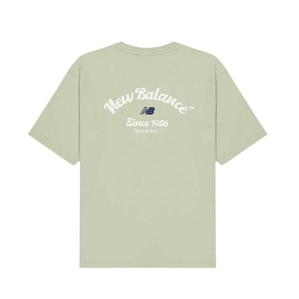 New Balance Мужская футболка SS25 Зеленая NEF31031-GRN
