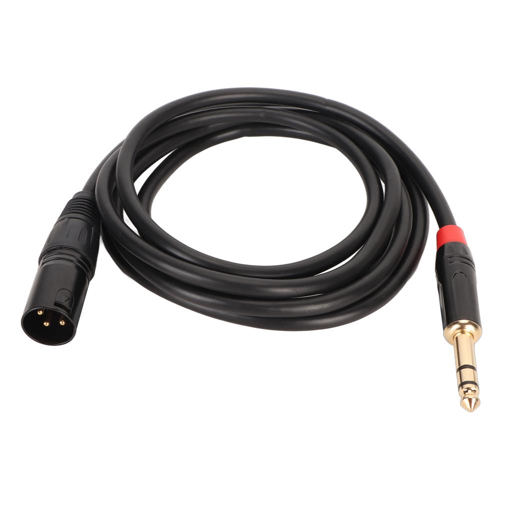 XLR Male to TRS Cable 1 4in Balanced 6.35mm Audio for Electric Guitar Tuner Microphone 2meter