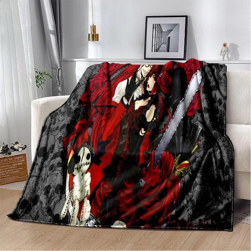 3D аниме Черный дворецкий мультяшное одеяло, мягкое одеяло для дома, спальни, кровати, дивана, пикника, путешествий, офиса, отдыха, одеяло, детское одеяло