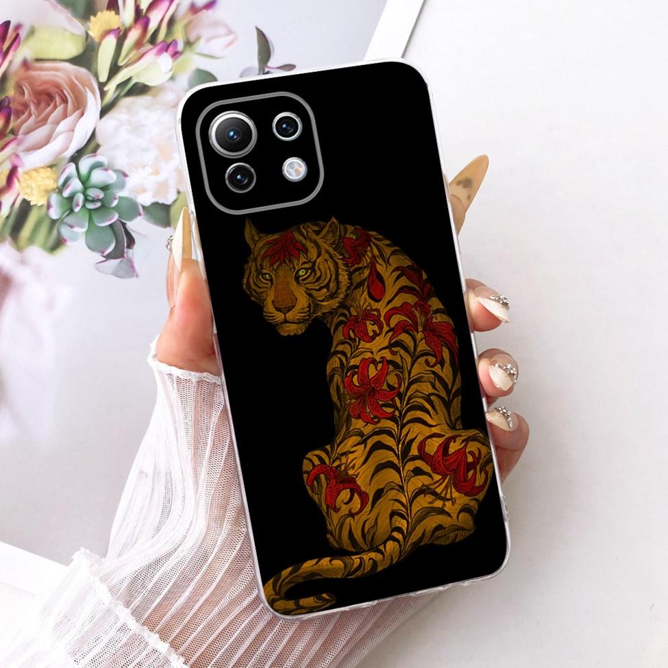 Clear Casing For Xiaomi Mi 11 Lite 4G Cover For Xiaomi Mi 11 Lite 5G Case Cute Cat Fashion Butterfly Funny Painted