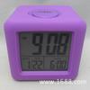 Silicone small alarm clock, student non-slip and shock-proof smart clock, square clock and table clock, electronic gifts.