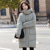 Autumn Winter Thicken Warm Loose Long Stand Collar Parka Women Casual Solid Color Big Pocket Hooded Coat Jackets Outwear
