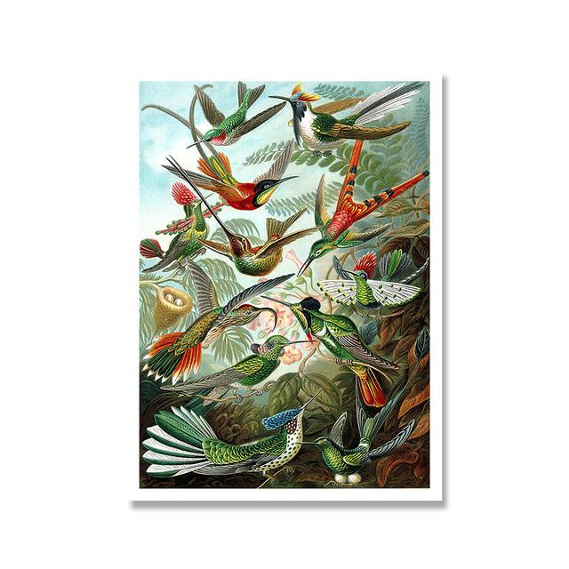 Ретро Флора Плакаты и принты с растениями, образование, настенная художественная картина, холст, живопись