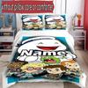 3pcs Duvet Cover Set (1*Duvet Cover + 2*Pillowcase, Without Core), Custom Name Ghostbusters Pattern Bedding Set, Home Bedroom Decor Gift