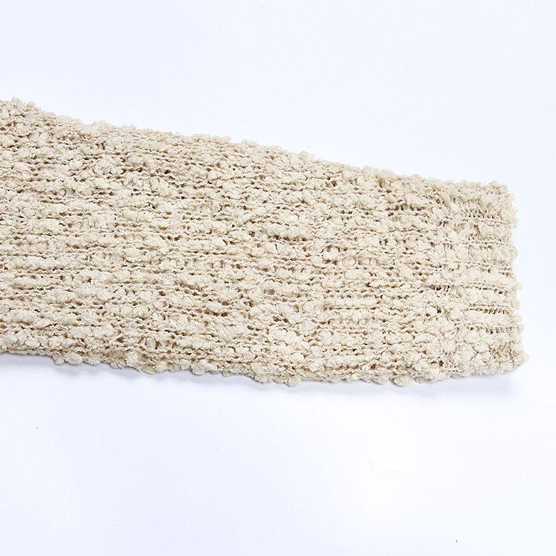 Women's Autumn/winter Knit Solid Color Granular Fleece Double-pocket Sweater