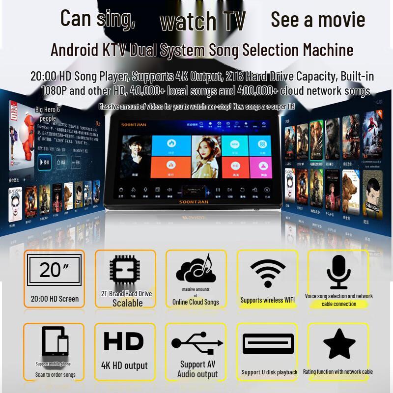 Songchuan SP101 Home KTV Professional Audio Speaker Set CN plug (adapter included)