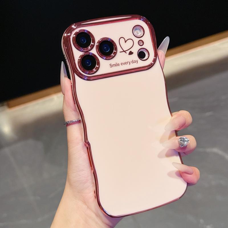Боковой Чехол С Гальваническим Покрытием 'Love' Для iPhone 17 Pro Max 17 Air 16 15 14 Plus 13 12 11 Pro Max 17Pro Max Чехол Защита Камеры Ударопрочный Бампер