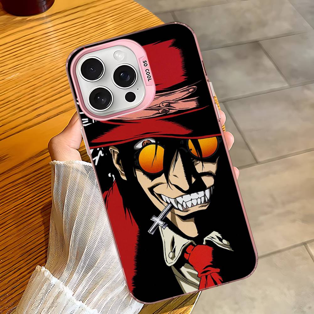 Чехол для телефона Hellsing в стиле аниме ужасов для iPhone 17 16 15 14 13 12 11 Pro Max Plus Pro Цветной корпус
