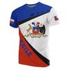 Summer Chile Fla National Emblem Round Neck Short Sleeve 3d Printing T-shirt Tops  Casual Streetwear Tops