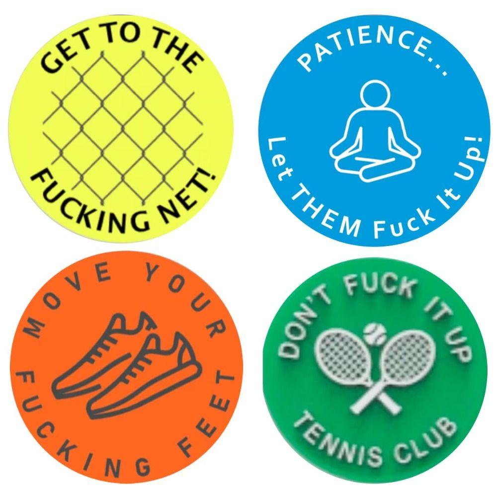 Силикагель Теннисный Демпфер Веселые Лозунги Амортизатор Забавный Теннисный Гаситель Вибраций Корт