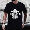 Топы Groom's Crew Y2k Single Прощальная мальчишник Уличная одежда Команда жениха Футболка Шафера Друзья Свадебные футболки