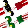 2pcs Christmas Leg Car Tail Decoration Cotton Material Suitable for Car and Wardrobe Decoration Polyester Material