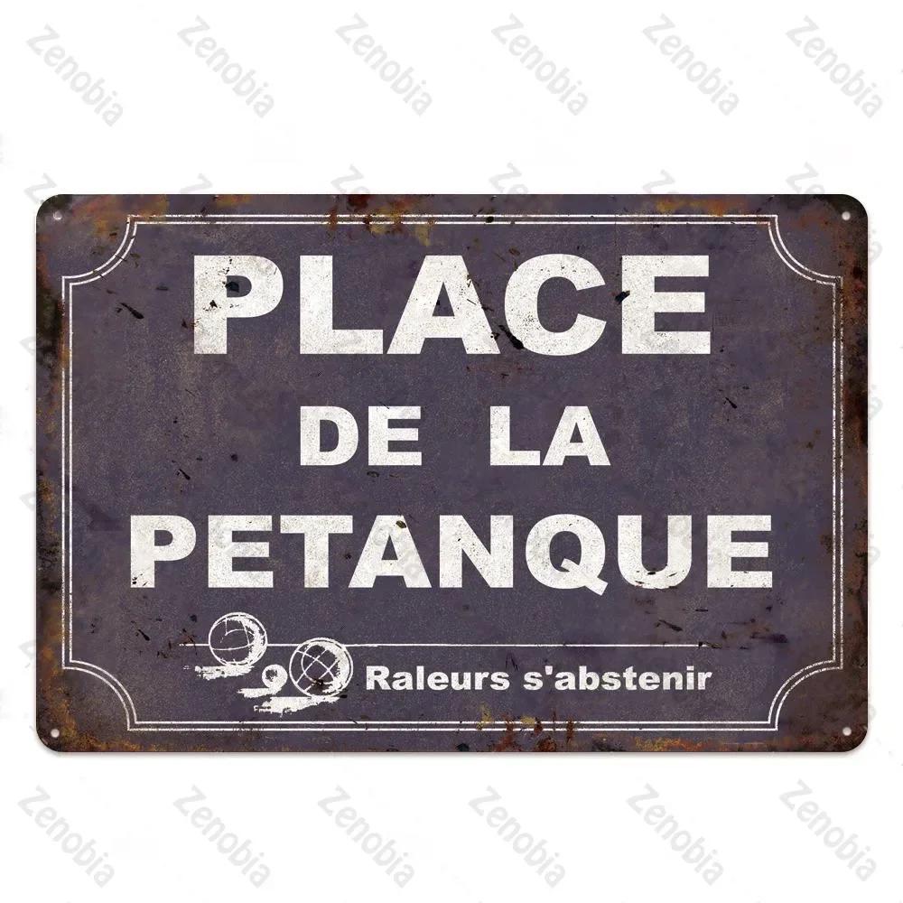 Vintage French Retro Metal Tin Sign Bar Pub Club Wall Decor Iron Painting Decorative Plate