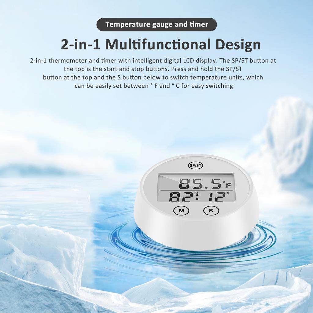 Floating Digital LCD Temperature Sensor Gauge Outdoor Pool Thermometer Waterproof Home LCD Display Swimming Pools Spa Hot Tubs