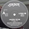 12-дюймовая пластинка RALPH MACDONALD - Universal Rhythm LONX55 London Records 1984 UK Танцевальная и Электронная Музыка Б/У