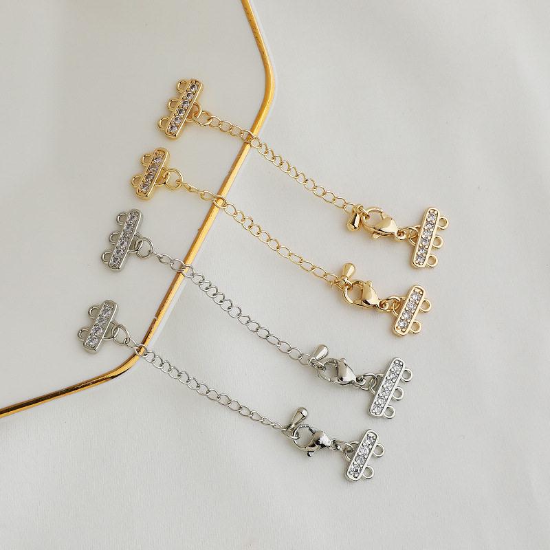 Позолоченная 14K цепочка с подвеской-кисточкой из циркона и застежкой-лобстером для DIY-удлинения украшений