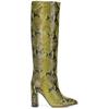 Fashion Brand Design European American Crocodile Sleeve Knee High Women's Boots Large 43 Thick Heel High Boots Show Knight Women's Shoes