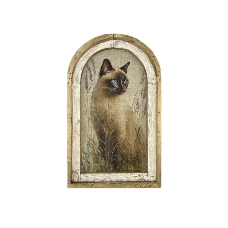 1Pc Retro Wall Art Farmhouse Decor Craft Wooden Print Pictures Arch Design Rustic