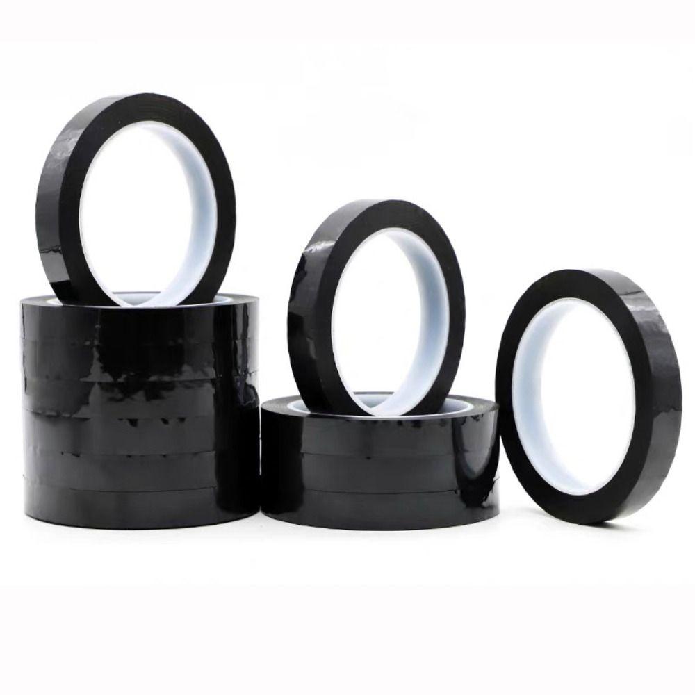 66 Meters Coding Tape Black Mylar Tape Strong Adhesive Marker Line Tape