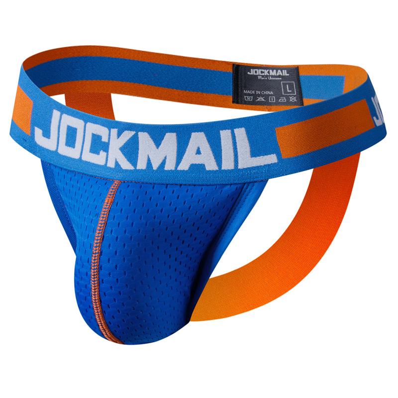 Бандажи JOCKMAIL, модные мужские стринги с низкой талией, нижнее белье, сетчатые дышащие сексуальные бандажи Halo, спортивные повседневные мужские трусы-стринги