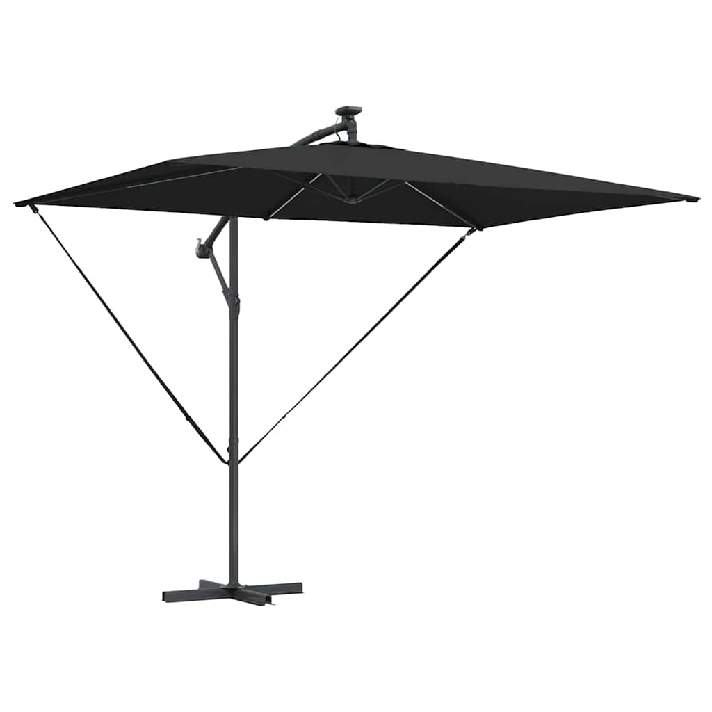 Sun Umbrella Black 294 x 200 x 270 cm Polyester and Aluminum